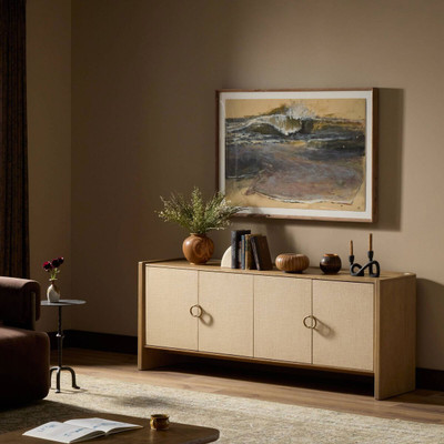 Four Hands Kiran Media Console - Beige Painted Linen