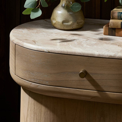 Four Hands Lando Nightstand - Sand Marble