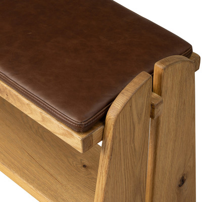 Four Hands Landrea Accent Bench - Havana Brown