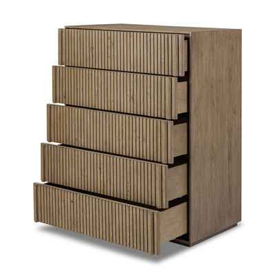 Four Hands Leo 5 Drawer Dresser - Rustic Grey
