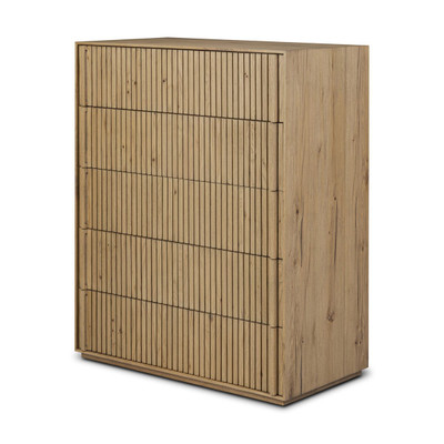 Four Hands Leo 5 Drawer Dresser - Rustic Light Natural Oak