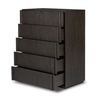 Four Hands Leo 5 Drawer Dresser - Smoked Black