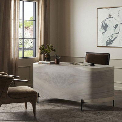 Four Hands Lunas Executive Desk - Bleached Guanacaste