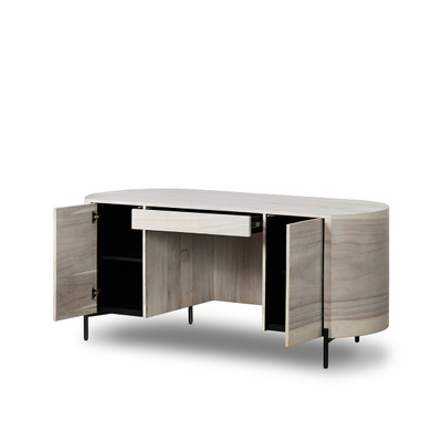 Four Hands Lunas Executive Desk - Bleached Guanacaste