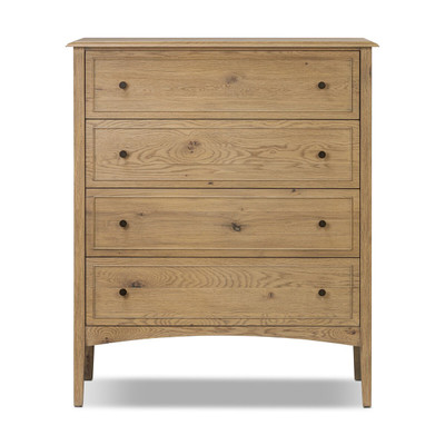 Four Hands Maggie Tall Chest - Aged Smoked Oak