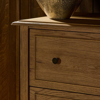 Four Hands Maggie Tall Chest - Aged Smoked Oak