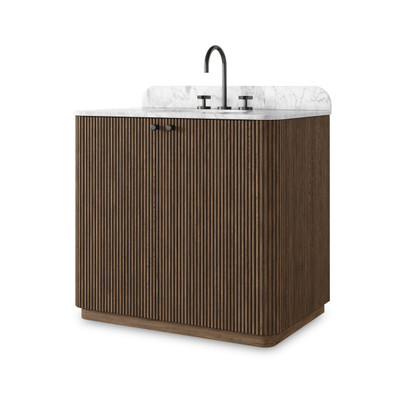 Four Hands Malden Single Vanity - Satin Espresso Oak