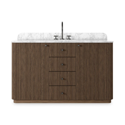 Four Hands Malden Single Wide Vanity - Satin Espresso Oak