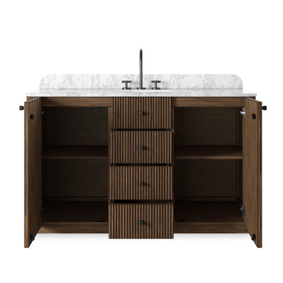 Four Hands Malden Single Wide Vanity - Satin Espresso Oak