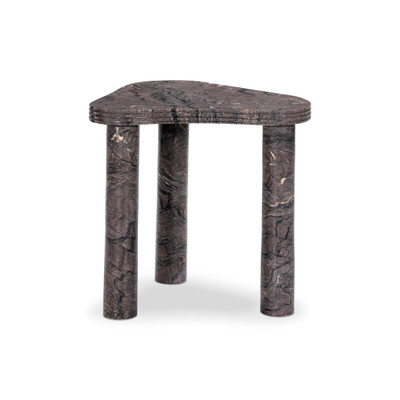 Four Hands Manoli End Table - Smoke Plum Marble