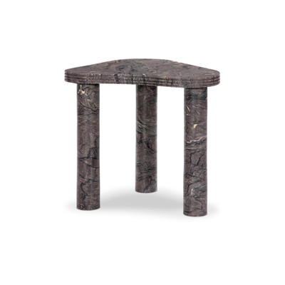 Four Hands Manoli End Table - Smoke Plum Marble
