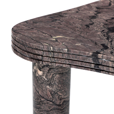 Four Hands Manoli End Table - Smoke Plum Marble