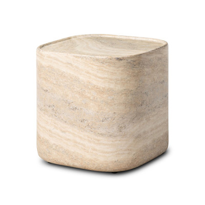 Four Hands Manor Outdoor End Table - Textured Sandy Grey
