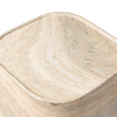 Four Hands Manor Outdoor End Table - Textured Sandy Grey
