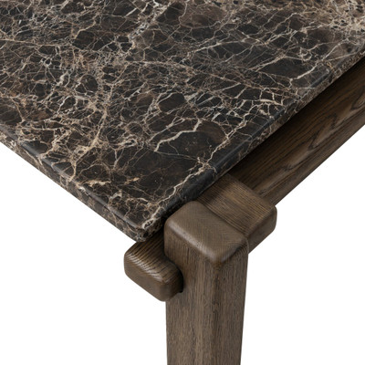 Four Hands Marcia Square Marble Coffee Table - Brown Emperador Marble