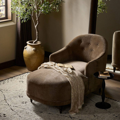 Four Hands Marnie Chaise Lounge - Altair Mushroom