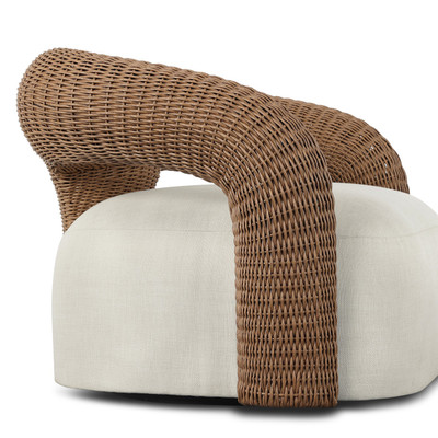 Four Hands Mazie Outdoor Swivel Chair - Vergo Cream