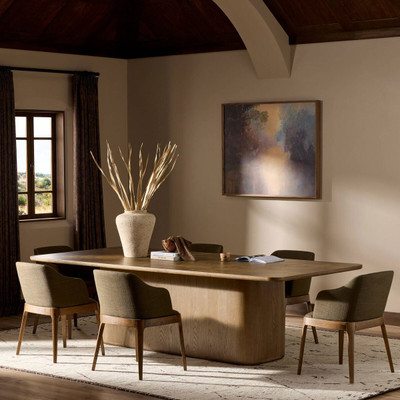 Four Hands Morley Dining Table - Rye Medium Burl Oak Veneer