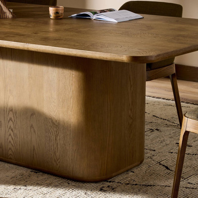 Four Hands Morley Dining Table - Rye Medium Burl Oak Veneer