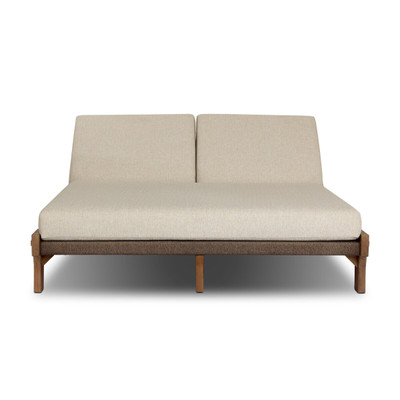 Four Hands Moxie Outdoor Double Chaise - Ellor Beige