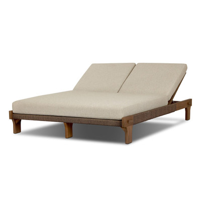 Four Hands Moxie Outdoor Double Chaise - Ellor Beige
