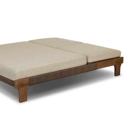 Four Hands Moxie Outdoor Double Chaise - Ellor Beige