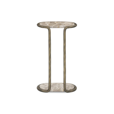 Four Hands Niccola End Table - Fossil Marble