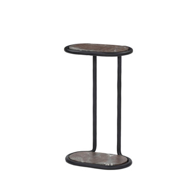 Four Hands Niccola End Table - Textured Smoke and Russet