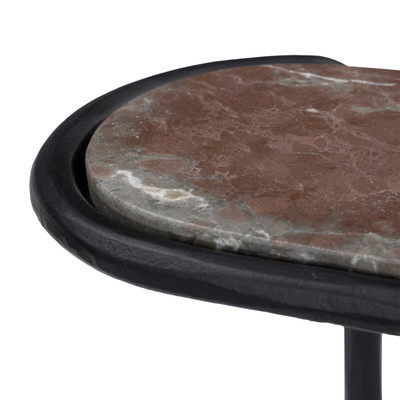 Four Hands Niccola End Table - Textured Smoke and Russet