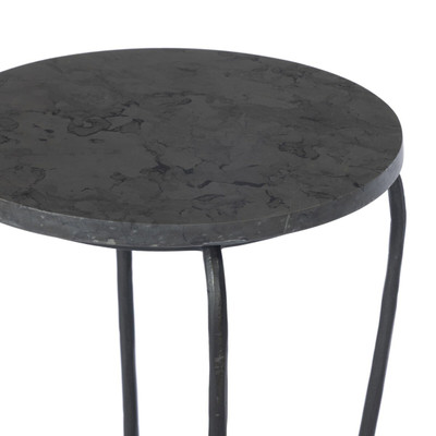 Four Hands Nina End Table - Grey Italian Marble