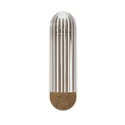 Four Hands Odyssey LG Sconce - Heritage Bronze Brass - Large - Clear Ribbon Glass