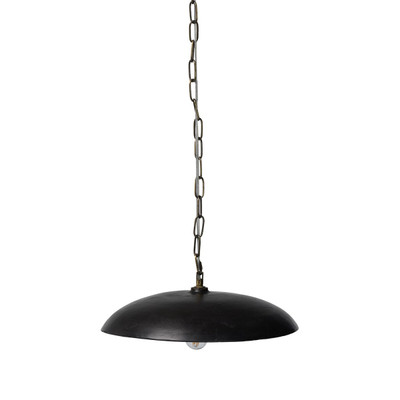 Four Hands Organic Ceramic Pendant - Aged Black Terracotta