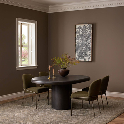 Four Hands Pemble Extension Dining Table - Smoked Black Mindi