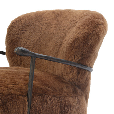 Four Hands Plath Swivel Chair - Ochre Shearling