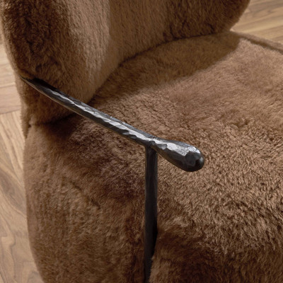 Four Hands Plath Swivel Chair - Ochre Shearling