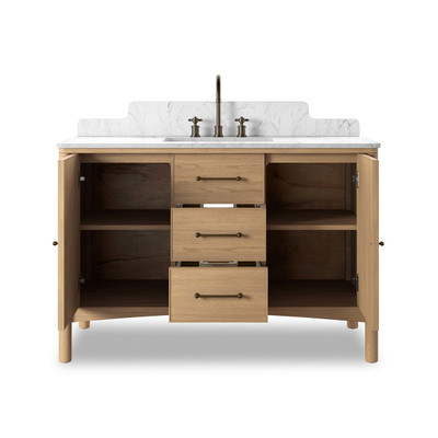 Four Hands Porter Single Wide Vanity - Carrara Marble