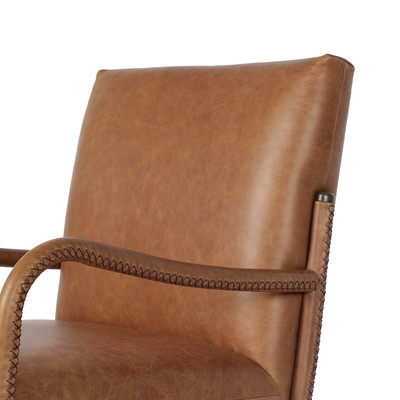 Four Hands Quill Dining Armchair - Chaps Saddle