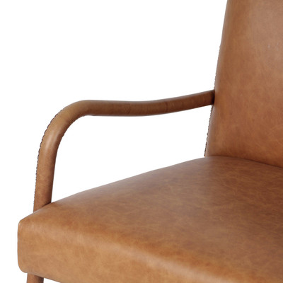 Four Hands Quill Dining Armchair - Chaps Saddle