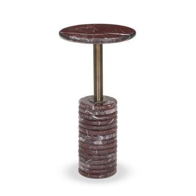 Four Hands Reeves End Table - Cordovan Marble