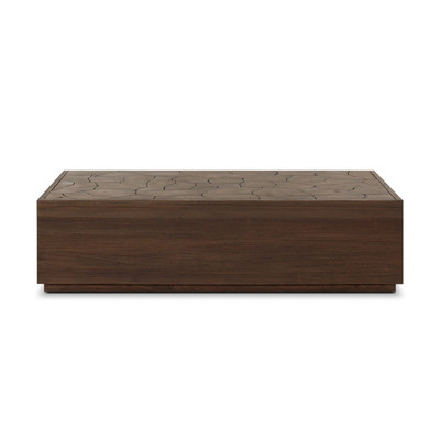 Four Hands Ridge Outdoor Rectangular Coffee Table - Stained Saddle Brown