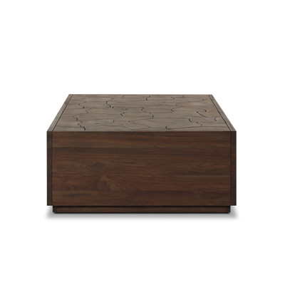 Four Hands Ridge Outdoor Rectangular Coffee Table - Stained Saddle Brown