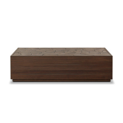 Four Hands Ridge Outdoor Rectangular Coffee Table - Stained Saddle Brown