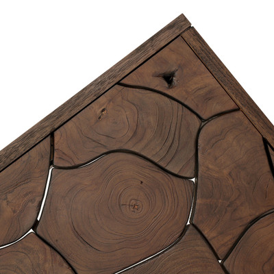 Four Hands Ridge Outdoor Rectangular Coffee Table - Stained Saddle Brown
