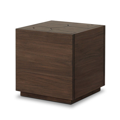 Four Hands Ridge Outdoor Square End Table - Stained Saddle Brown
