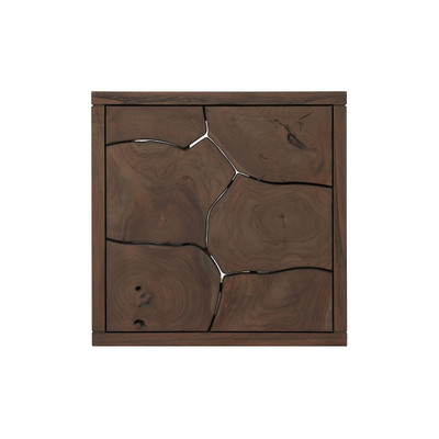Four Hands Ridge Outdoor Square End Table - Stained Saddle Brown