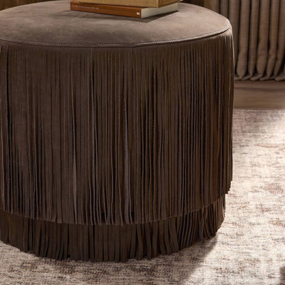 Four Hands Rooney Ottoman - Nubuck Cigar
