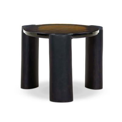 Four Hands Rover Nesting Table - Small - Amber Cast Glass