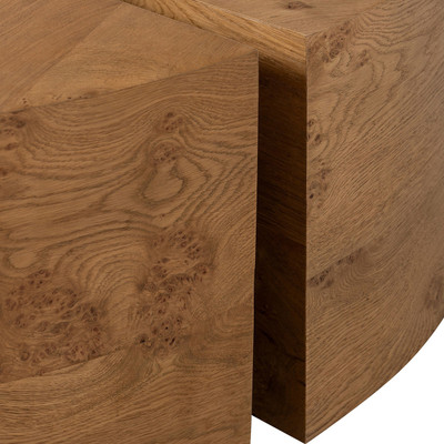 Four Hands Rue Coffee Table - Barley Medium Burl Oak