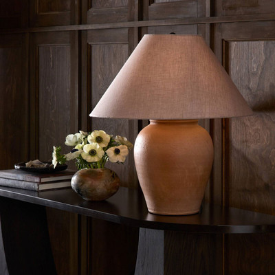 Four Hands Russo Table Lamp - Aged Natural Terracotta