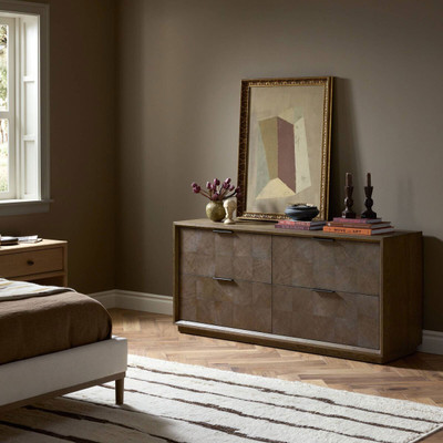 Four Hands Salta 4 Drawer Dresser - Brown Oak Thin Oyster
